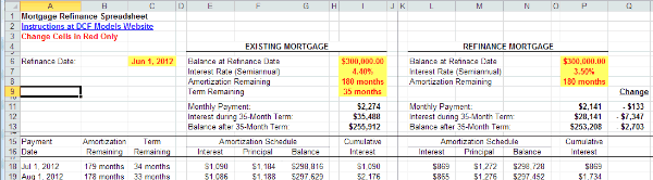 Mortgage Refinance Calculator | Excel DCF Models